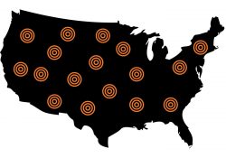 Map with targets