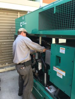 Diesel Generator Technician Working